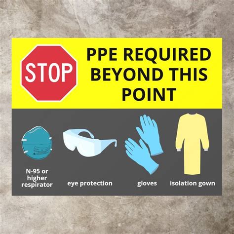 Respiratory Precautions Ppe Required Floor Decals Zazzle