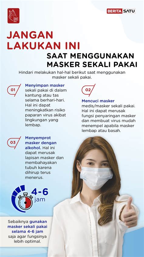 Ini Aturan Penggunaan Masker Sekali Pakai