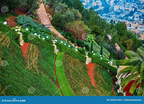 Baha`i Gardens, Also the Terraces of the Baha`i Faith, the Hanging ...