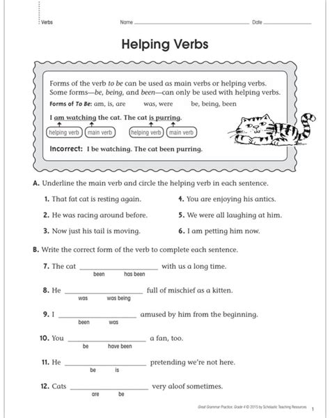 Linking Verbs Worksheets Th Grade Linking Verbs Verb Worksheets