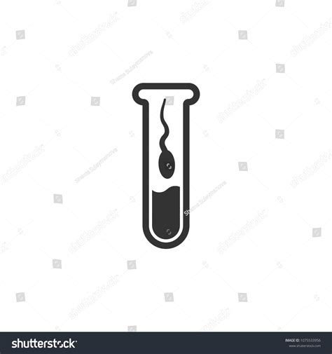 Sperm Test Tube Icon Simple Element Stock Vector Royalty Free