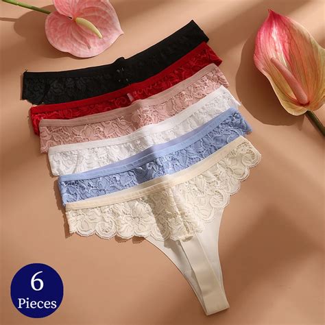 Bzel Pcs Set Women S Panties Sexy Lace Underwear Woman Hollow Out Thongs Lingerie Sweet Floral