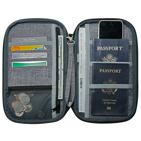 Neatpack Neatpack Rfid Travel Wallet Document Organizer And Passport Holder Grey