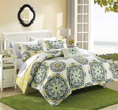 Alaya Boho Reversible 7pc Comforter Sheets Bedding Set Gogetglam Cool