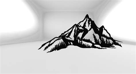 Berge Dxf Svg Png Dateien Berge Wald Laser Cut Dxf Etsy De