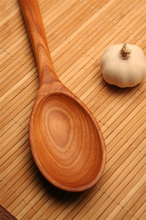 Wooden Stirring Spoon Hand Made From Cherry Wood