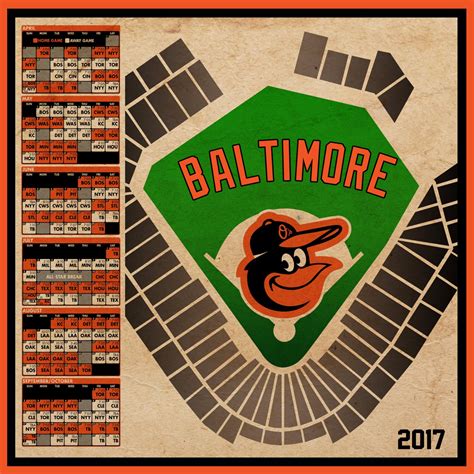 Baltimore Orioles 2017 Schedule Print