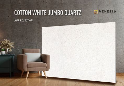 Florida Cotton White Jumbo Quartz In Stock Venezia Surfaces