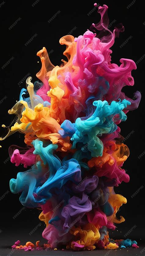 Premium Photo A Colorful Abstract Smoke Art Smoke Color Explosion