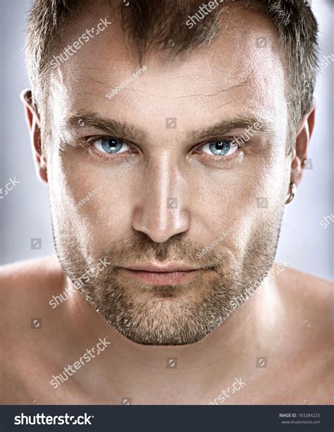 Handsome Man Portrait Face Guy Close Stock Photo 183284225 Shutterstock