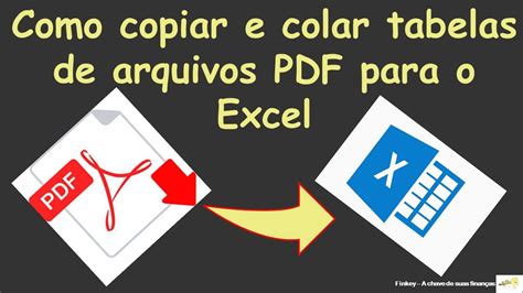 Dicas Do Excel Como Copiar E Colar Tabelas Do Pdf Para O Excel Youtube