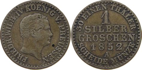 Brandenburg Preussen Groschen A Friedrich Wilhelm Iv