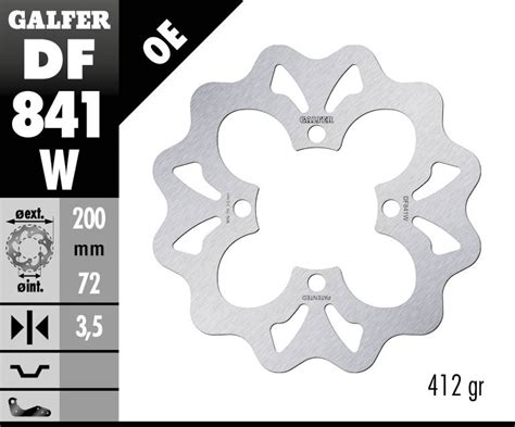 Bremsscheibe Set Galfer 2x DF841W WAVE starr vorne 200x3 5mm für