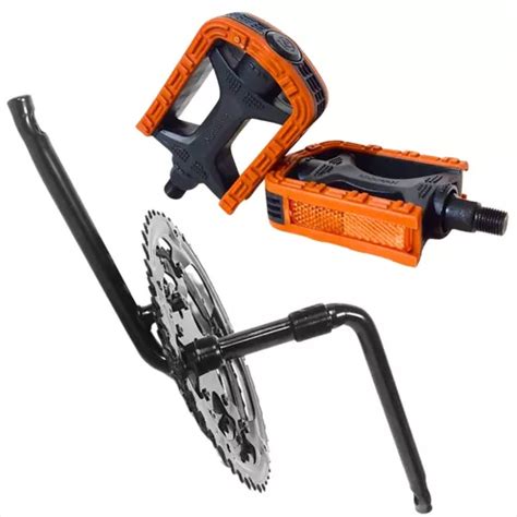 P De Vela Monobloco Preto Mtb Coroa Tripla Par Pedal V Mercadolivre