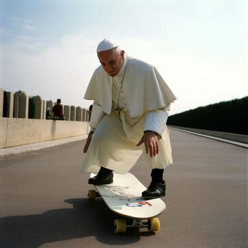 Non Solo Rapper Papa Francesco Fake Finisce Anche Sullo Skateboard