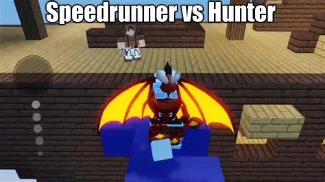 Roblox Bedwars Speedrunner Vs 1 Hunter Youtube