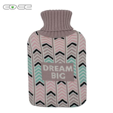 Cute Cartoon Rabbit Rubber Hot Water Bottle Plush Hot Water Bag Cover As Present Hot Water