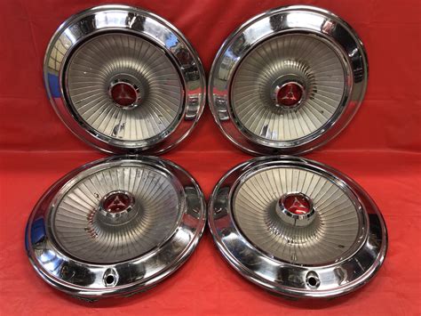 Vintage Set Of 4 1965 Dodge 14 Hubcaps Polara Monaco Ebay