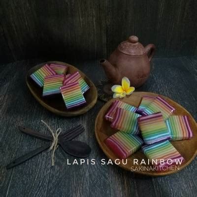 Resep Kue Pepe Lapis Sagu Rainbow Oleh Sakina Kitchen Cookpad