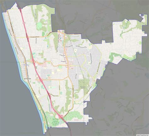 Map of Encinitas city - Thong Thai Real