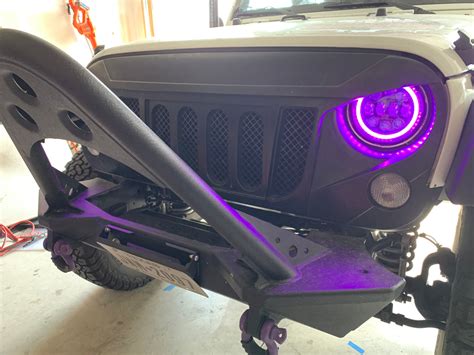 Spider eyes 2008 -2017 Jeep Wrangler RGB LED Halo Headlights ...