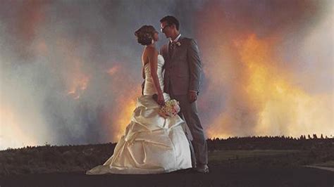 Dramatic Wildfire Wedding Photos Go Viral