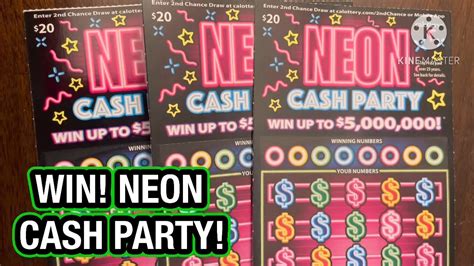 WIN NEON CASH PARTY CA Scratchers YouTube