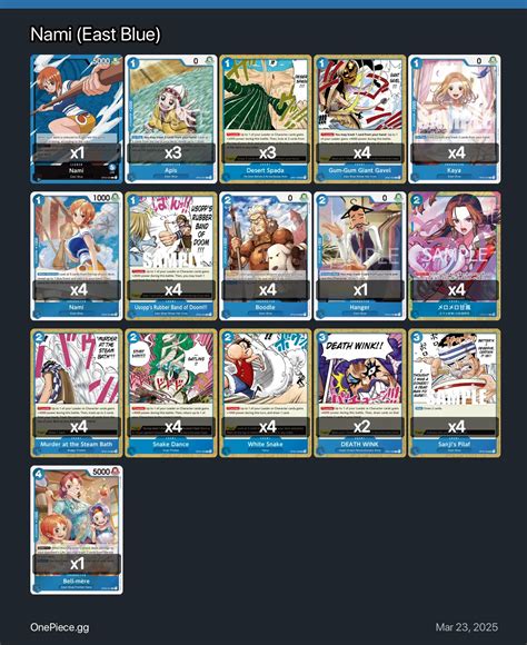 Nami (East Blue) One Piece Card Game Deck | One Piece Card Game