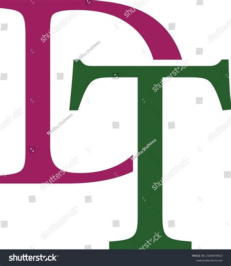 Td Dt T D Abstract Letters Stock Vector Royalty Free