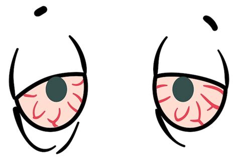 Icono De Ojos Rojos Cansados Expresi N C Mica Agotada Vector Premium