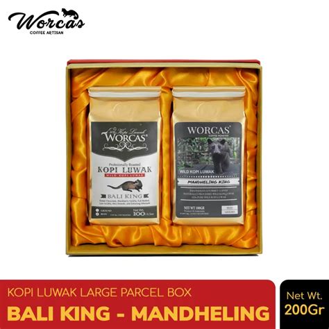 Worcas Kopi Luwak Liar Bali King Mandheling King Large Box Isi