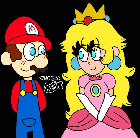 Peach X Mario (Fanart) by OshiWaWa30021 on DeviantArt