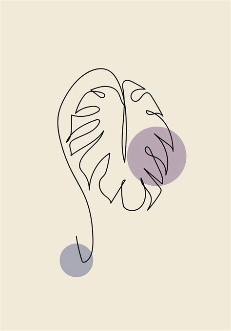 Download Monstera, Simple, Line Art. Royalty-Free Stock Illustration ...