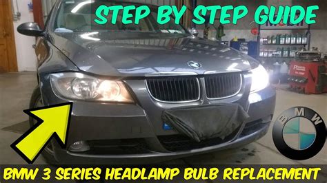 BMW 320d Headlamp Bulb Replacement How To YouTube