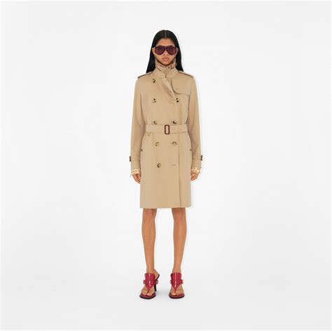 Mid Length Kensington Heritage Trench Coat In Honey Women Burberry® Official