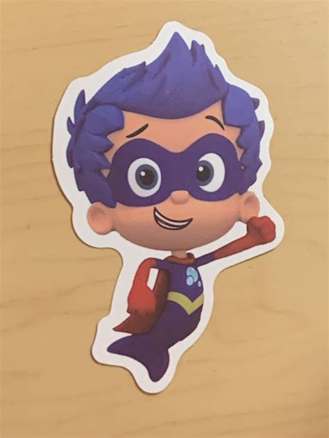 Bubble Guppies Superhero Gil Sticker Bubble Boy Bubble Boy Super