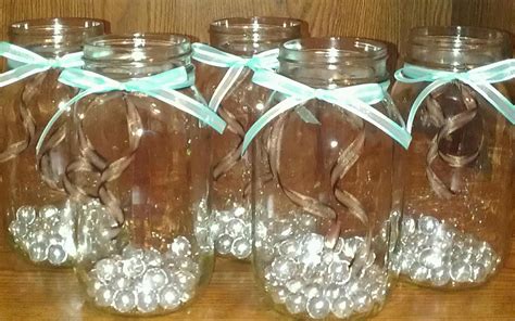 Diy Mason Jars With Ribbon Cute For Center Pieces Diy Wedding On A