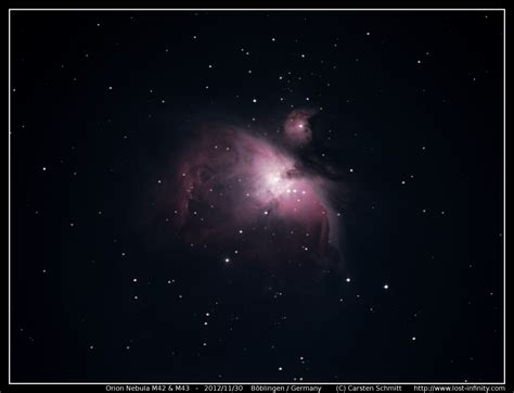 Astrophotography Orion Nebula M42 And M43 Lost Infinity