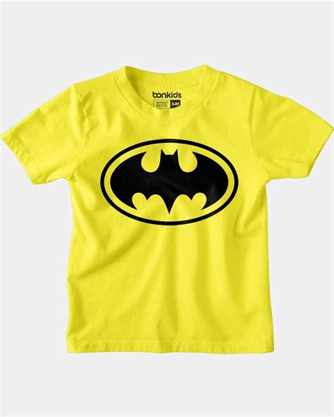 Buy Bonkids Boys Yellow Batman Logo Graphic Printed T Shirt For Kids