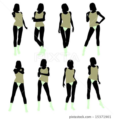 Woman Lingerie Silhouette Stock Illustration 15371901 PIXTA