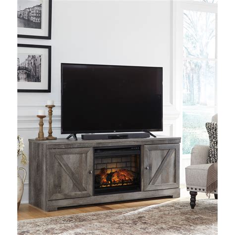 Signature Design by Ashley Wynnlow W440W9 Large TV Stand in Rustic Gray ...