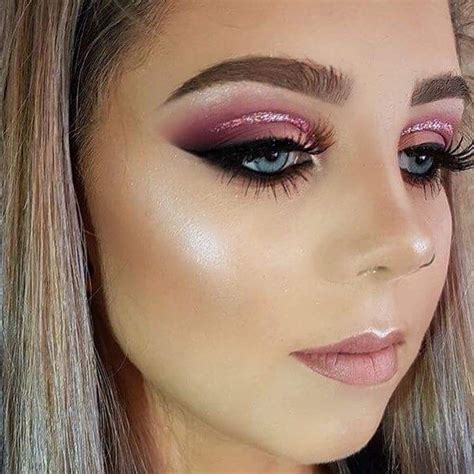 Pink Sparkly Makeup By Me Cutcrease Blueeyes Eyes Eotd