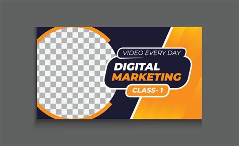 digital marketing thumbnail design template editable vector video thumbnail 12022468 Vector Art ...