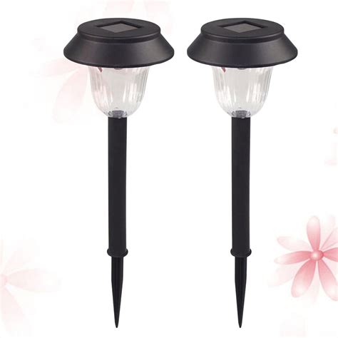 2 PCS Solar Light Solar LED Lights Uplighting Outdoor Landscape ...