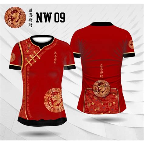 Jual Baju Imlek Cheongsam Wanita Shio Naga Jersey Naga Gong Xi Fa Cai