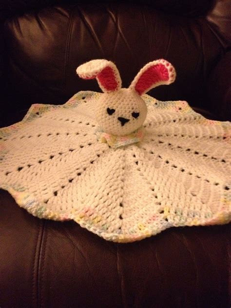 Crochet Bunny Lovey Red Heart Bunny Comfort Blankie Head Pattern