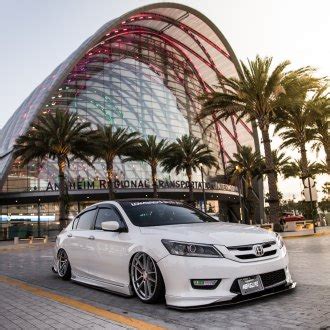 Great Contrast: White Honda Accord Sits on Matte Black Custom Rims — CARiD.com Gallery