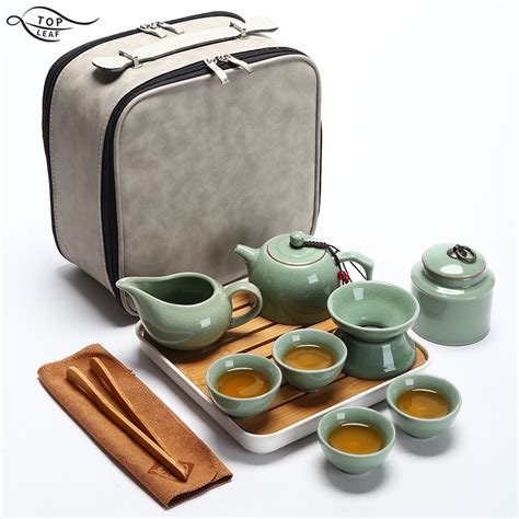 In Stock Portable Travel Ceramic Porcelain Kung Fu Chinese Tea Set