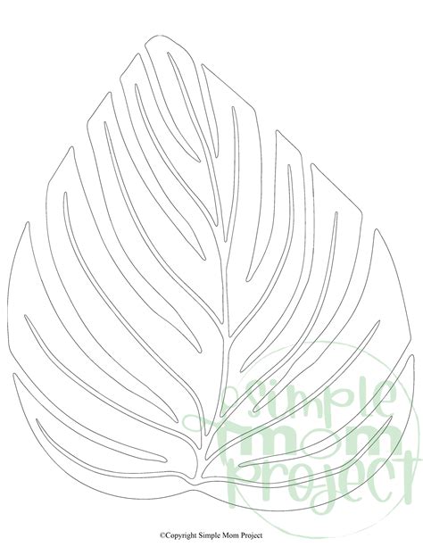 Free Printable Tropical Leaf Stencil Template – Simple Mom Project