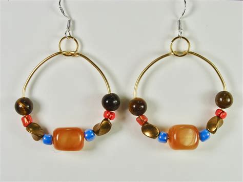 Carnelian Crystal Earrings Carnelian Earrings Carnelian Hoop Etsy